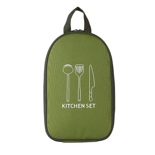 304 Stainless Steel Outdoor Cookware Camping Kitchen Set Portable Storage Bag Handbag Camping Picnic BBQ Supplies