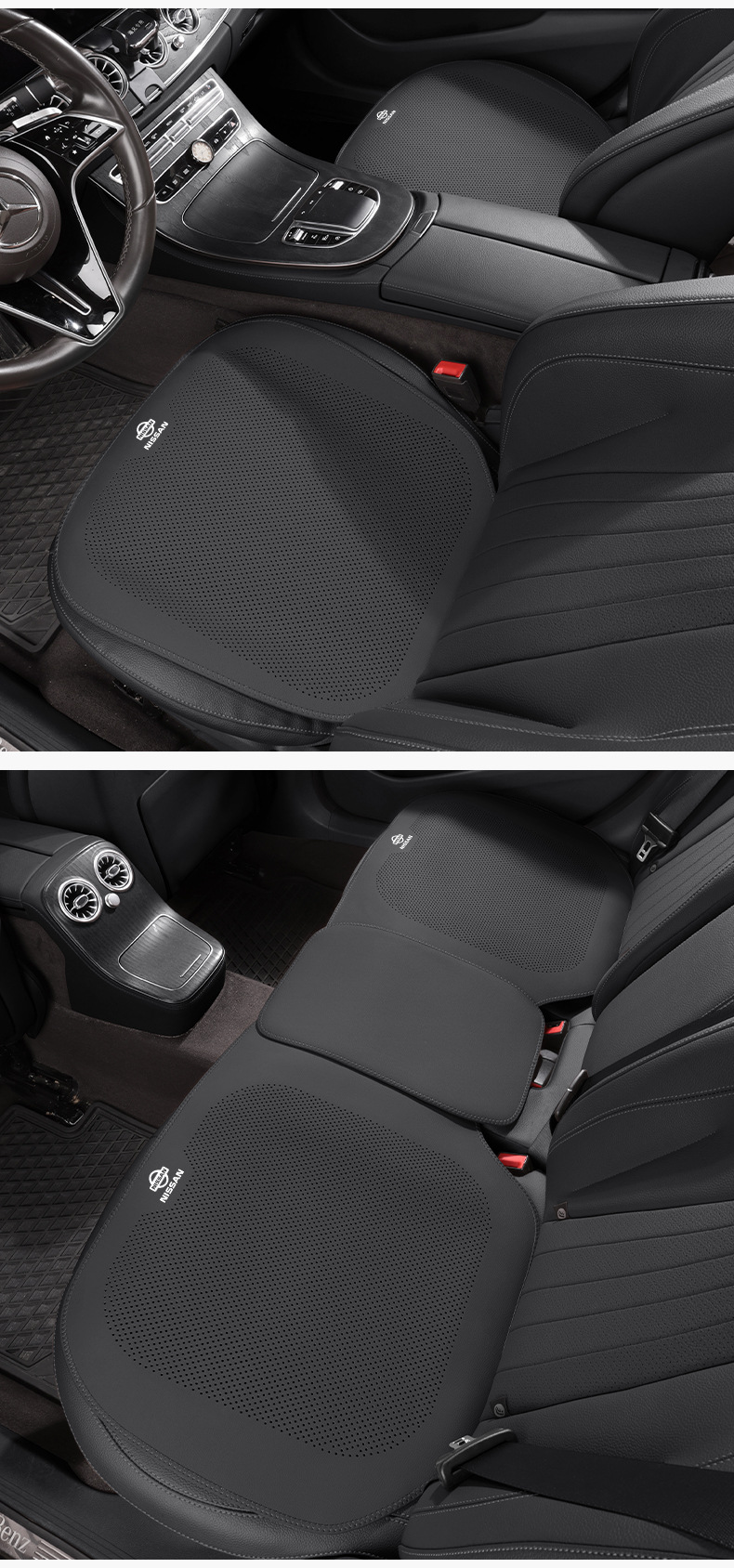 Suitable for Nissan Car Seat Covers Teana Sylphy Tiida N7 X-Trail Almera All-Season Breathable Half-Cover Seat Cushion