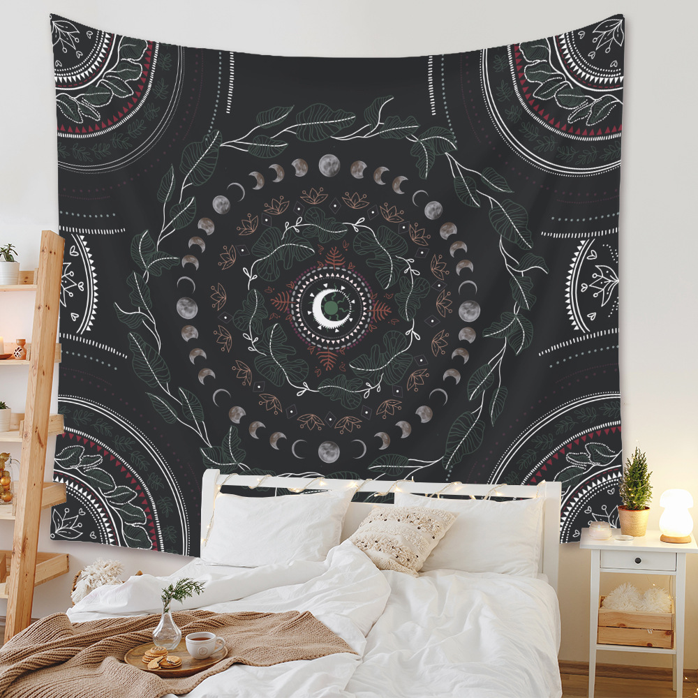 Bohemian Plant Moon Painting Tapestry Room Decoration Wall Cloth Wholesale Nihaojewelrypicture5