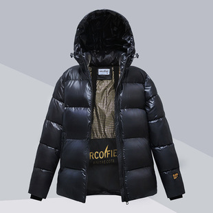 2024 winter new black gold cotton-padded jacket for men and women couples with cotton-padded jacket loose cotton-padded jacket short coat 2010 black