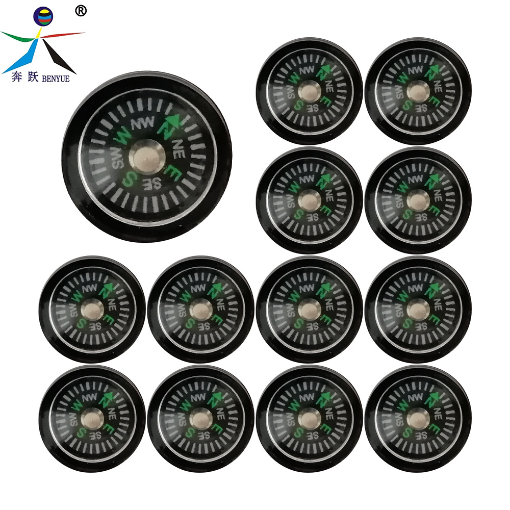 厂家供应外径12mm指南针  户外小指北针 塑料指南针
