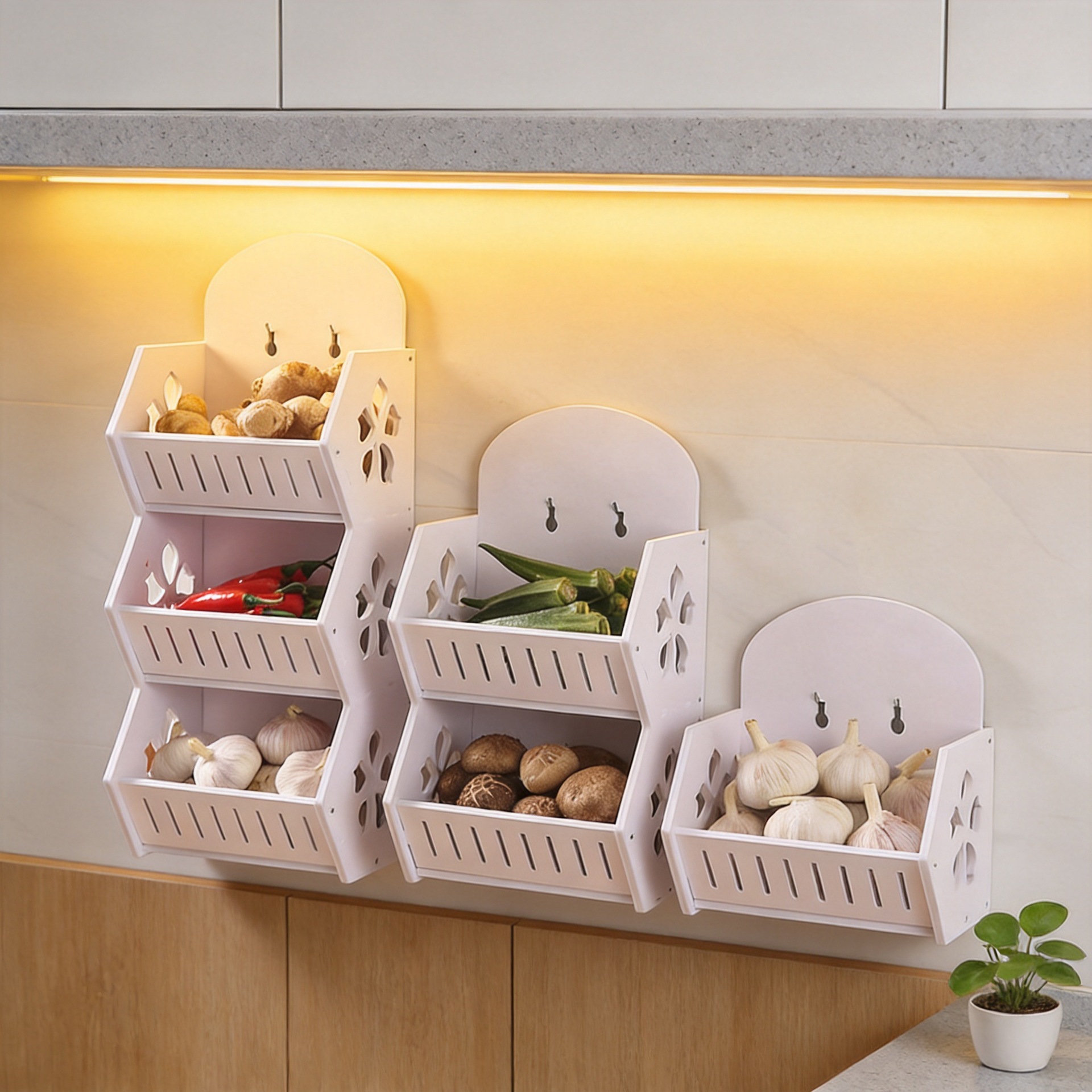 Rack de almacenamiento de baño sin perforación Rack de almacenamiento de pared de cocina Rack de almacenamiento de pared de cocina Rack de almacenamiento de cocina