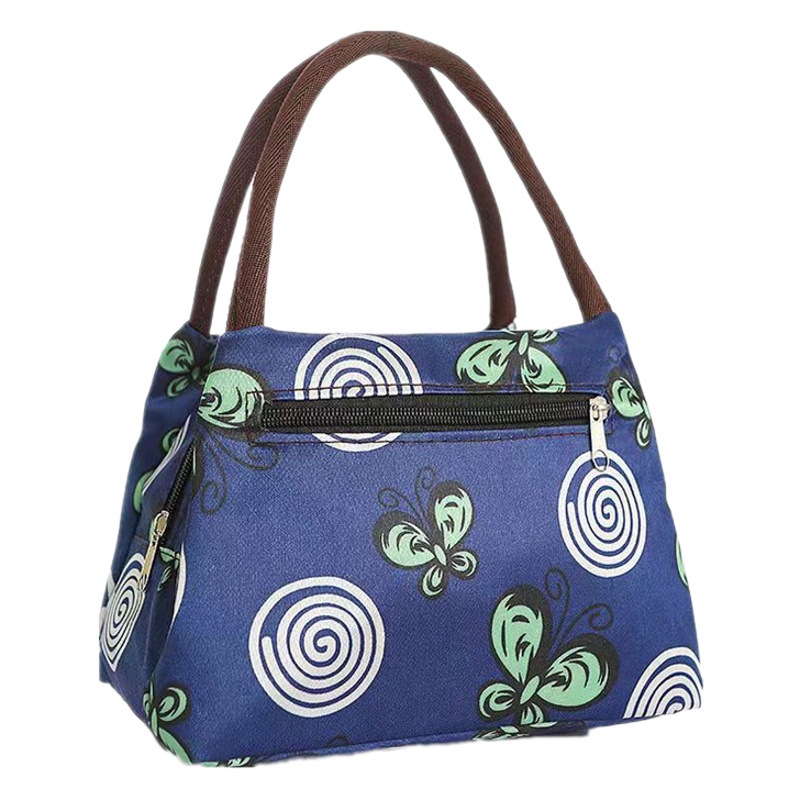 New Printed Portable Student Small Cloth Bag Makeup Storage Bag Hand Bag Small Square Bag Handbag