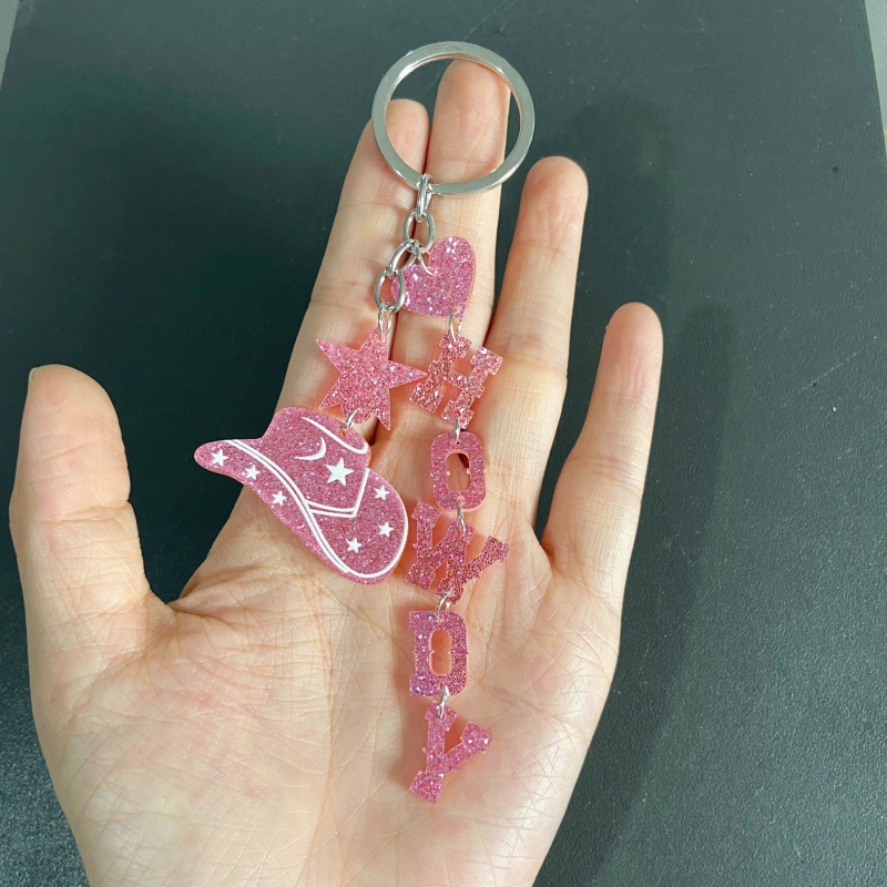 Letter, Heart Shape Pattern Unisex Gender Streetwear Style Streetwear Letter Heart Shape Arylic Valentine'S Day Unisex Keychain