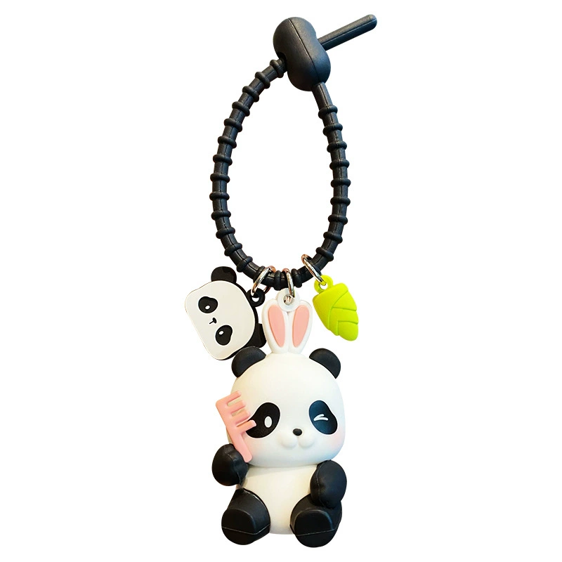 Genuine cartoon cute keychain, doll for beloved for keys, backpack accessory, panda