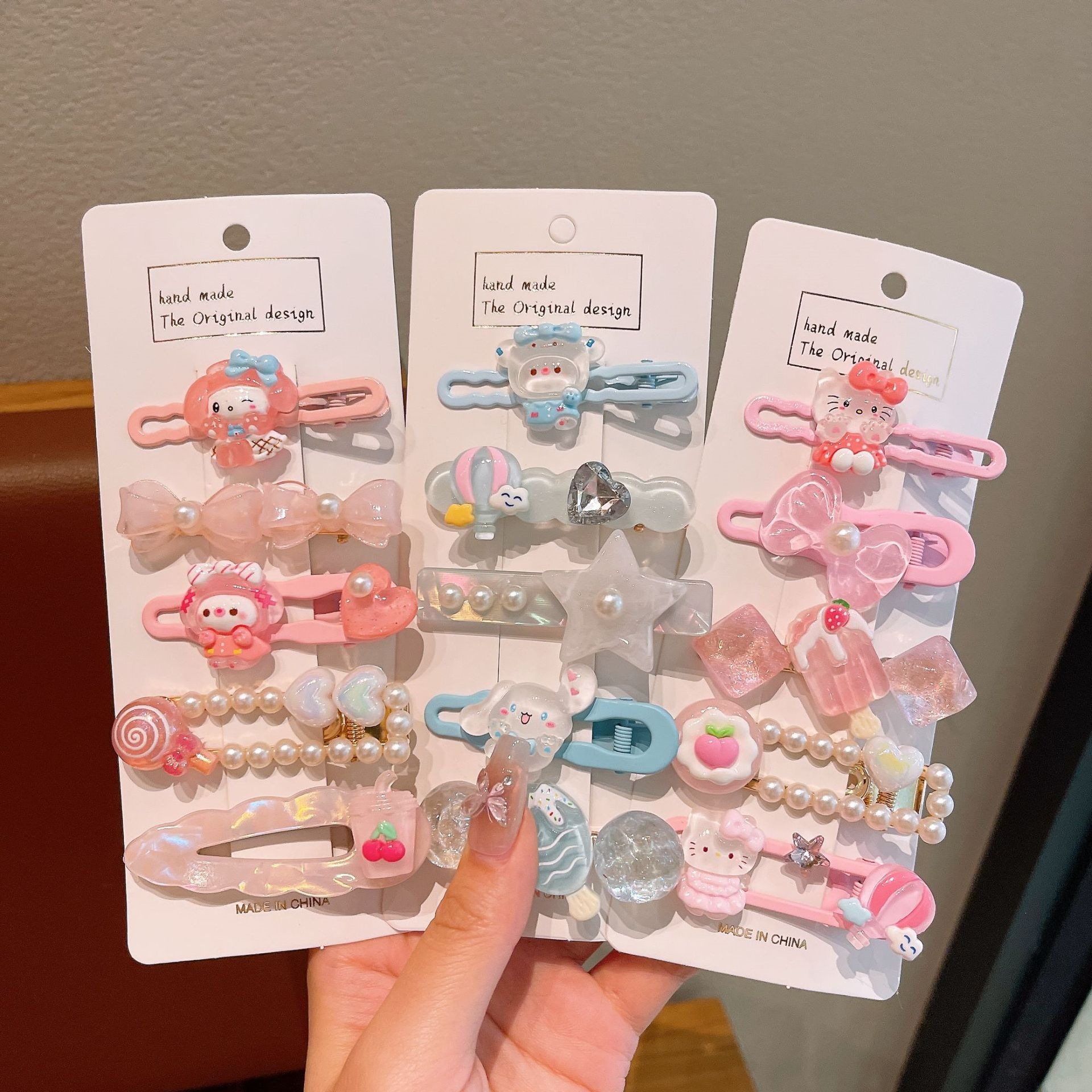 Dulce Kitty clip de cabello para niños mujeres estilo universal clip de frisa lateral clip de cabello de arco clip de cabello para niñas adornamiento para el cabello