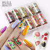 Fruit starry sky for manicure, nail stickers for nails, fake nails, suitable for import, new collection, flowered