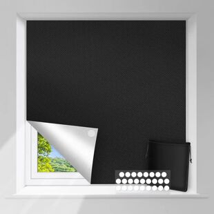 Portable Travel Shading Balcony Curtain Punch-free DIY Croppable Black Curtain Adhesive Full Shading