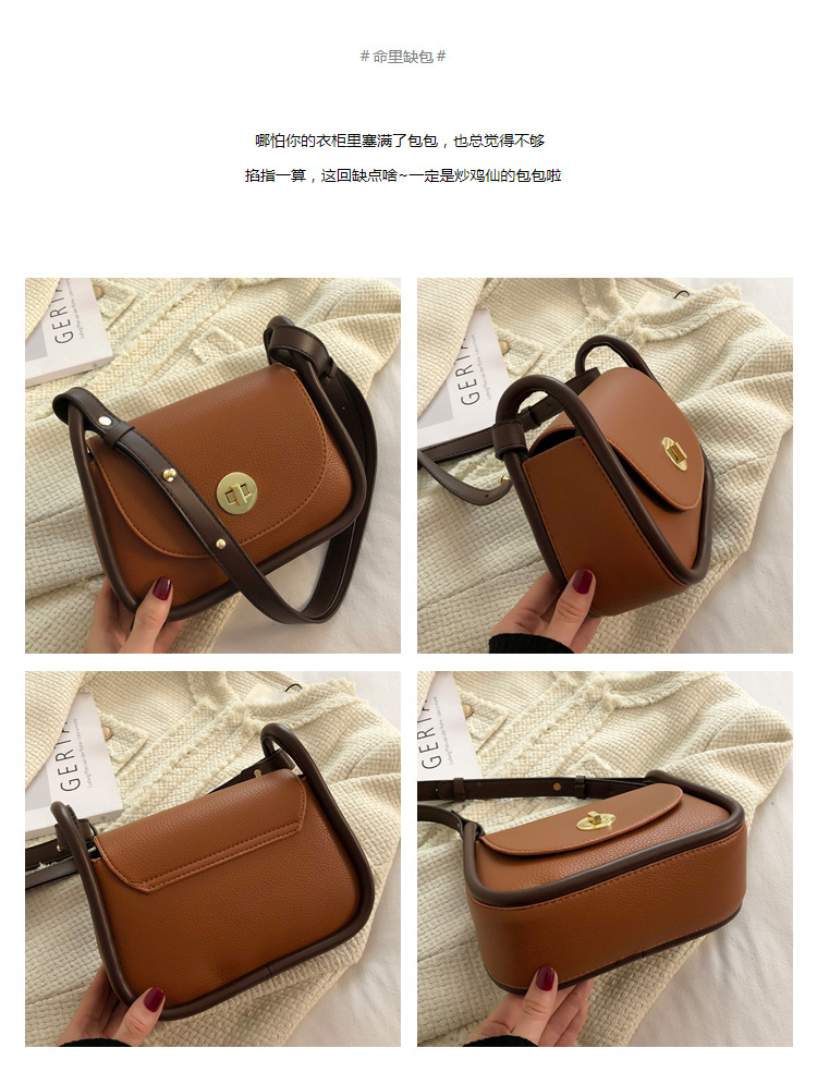 Fashion One-shoulder Messenger Bag Autumn And Winter Retro Armpit Small Square Bag display picture 15