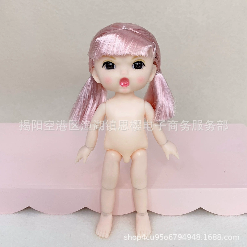 16–17 см кукла-голова Naked Doll, OB11, замена тела 8-точечный BJD, девочка с 13 суставами, смена макияжа