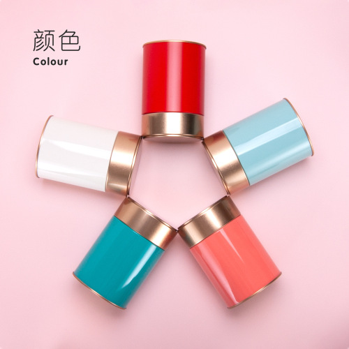 New Product Creative Tin Tea Can Round Sealed Iron Can Moistureproof Household Black Tea Green Tea Iron Box Empty Box Printed