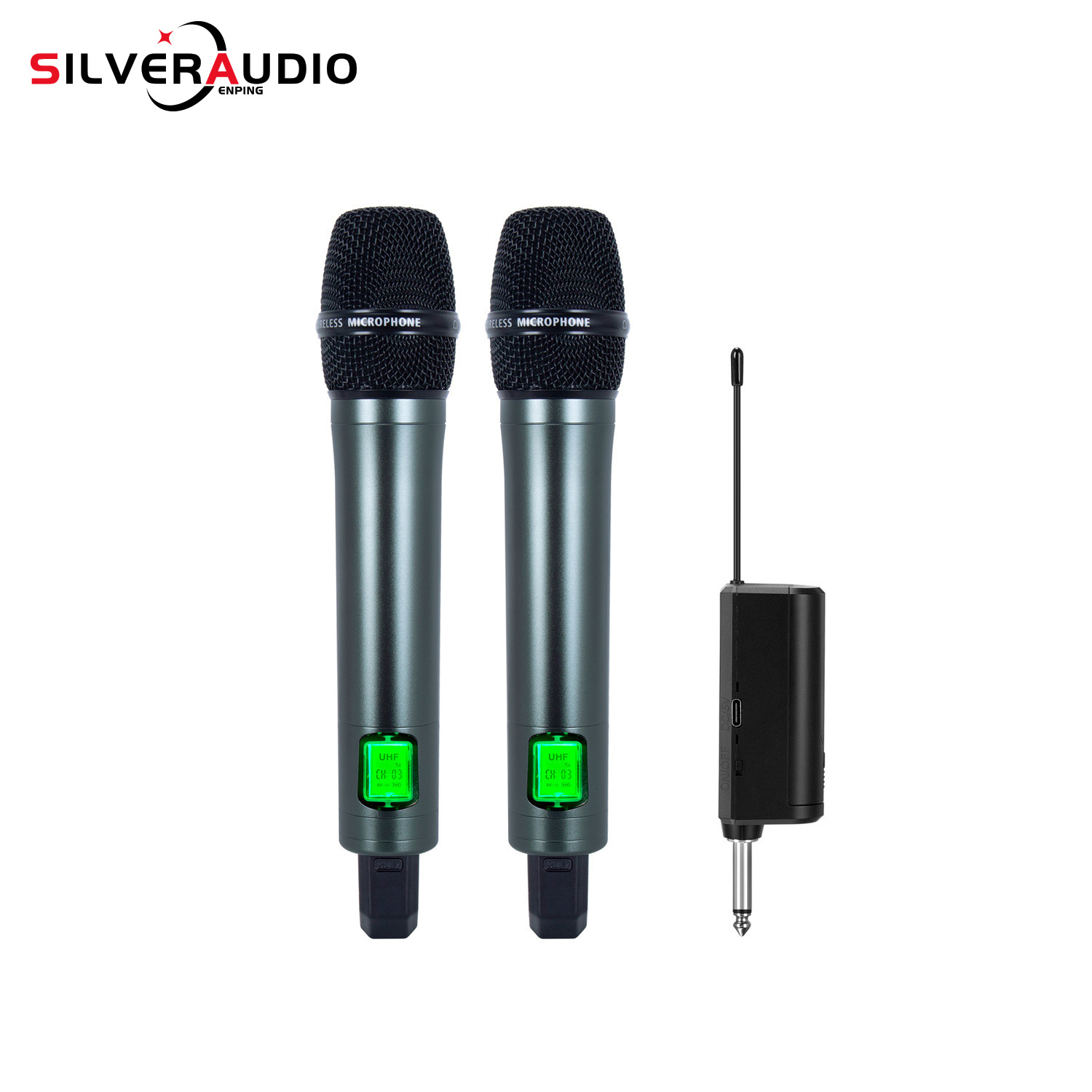 GAW-014B wireless moving coil microphone outdoor family singing sound card live microphone karaoke microphone