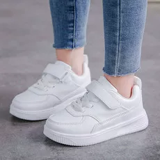 New Spring and Summer Velcro Casual Children's Shoes, Fashionable Children's White Shoes, Low-Top Casual Shoes, Children's Trendy Shoes