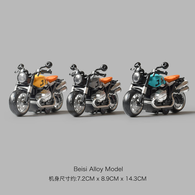Cross-Border Motorcycle Toys for Boys, Racing Simulation Motorcycle Models, Children's Pull-Back Cars, Gift Manufacturers, Wholesale
