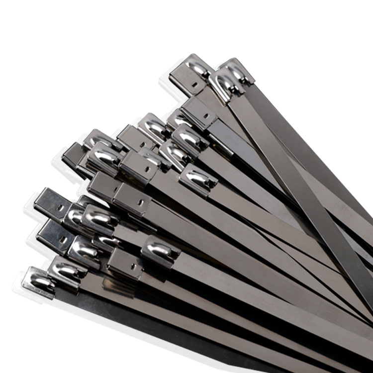 Abrazaderas de cable metálicas de acero inoxidable 304 autoblocantes para uso marino, correas de acero de alta resistencia para sujetar cables, acero inoxidable 304.
