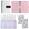 ✄-Embossed white (12 budget cards + 8 zipper bags + 2 word stickers)￡❤▒▬