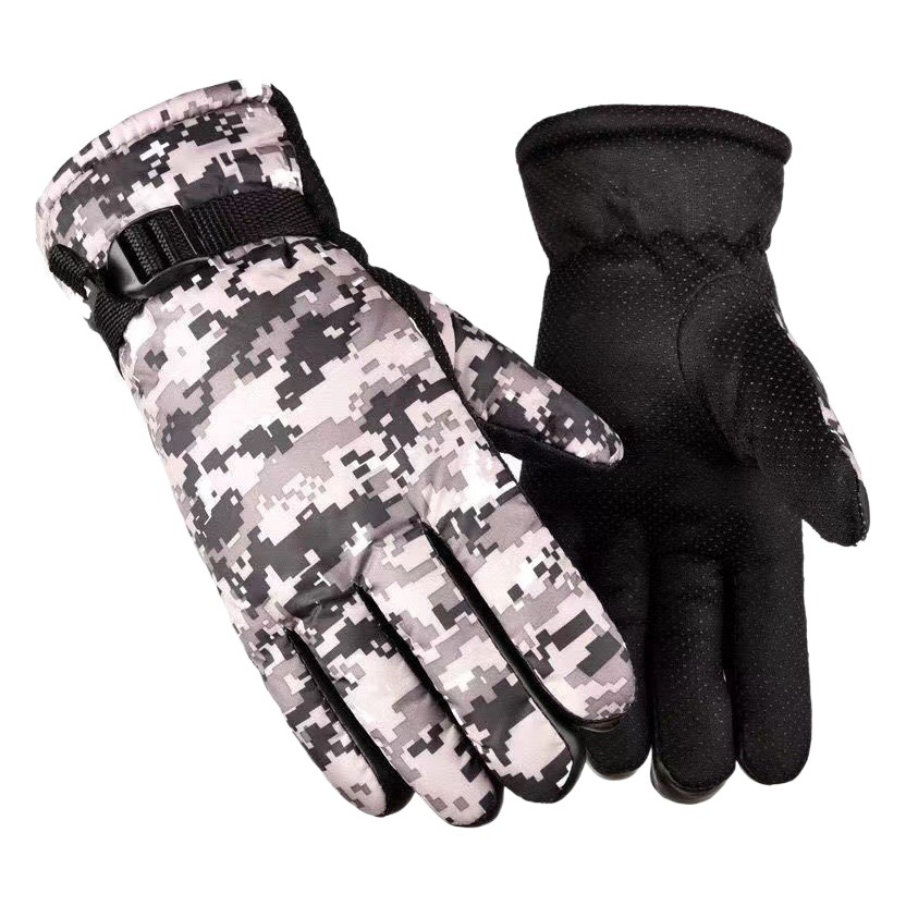 Winter Ski Cycling Gloves Men's Velvet Thickened Cotton Warm Student Windproof Motorcycle Winter Waterproof Cold-proof