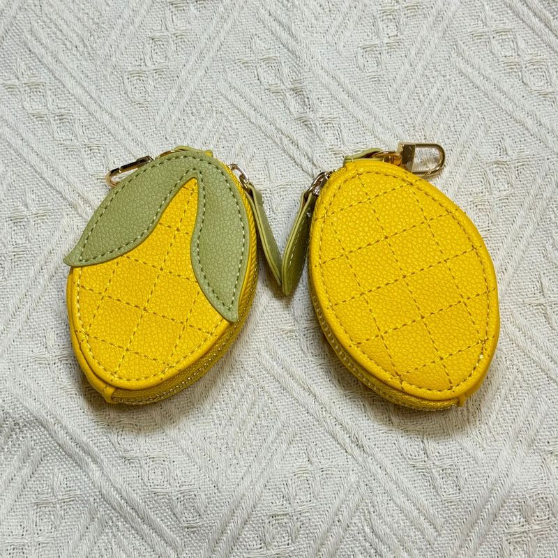 跨境新品Cute Fruit Leather Bag Charm可爱水果皮包吊饰迷你钱包|undefined