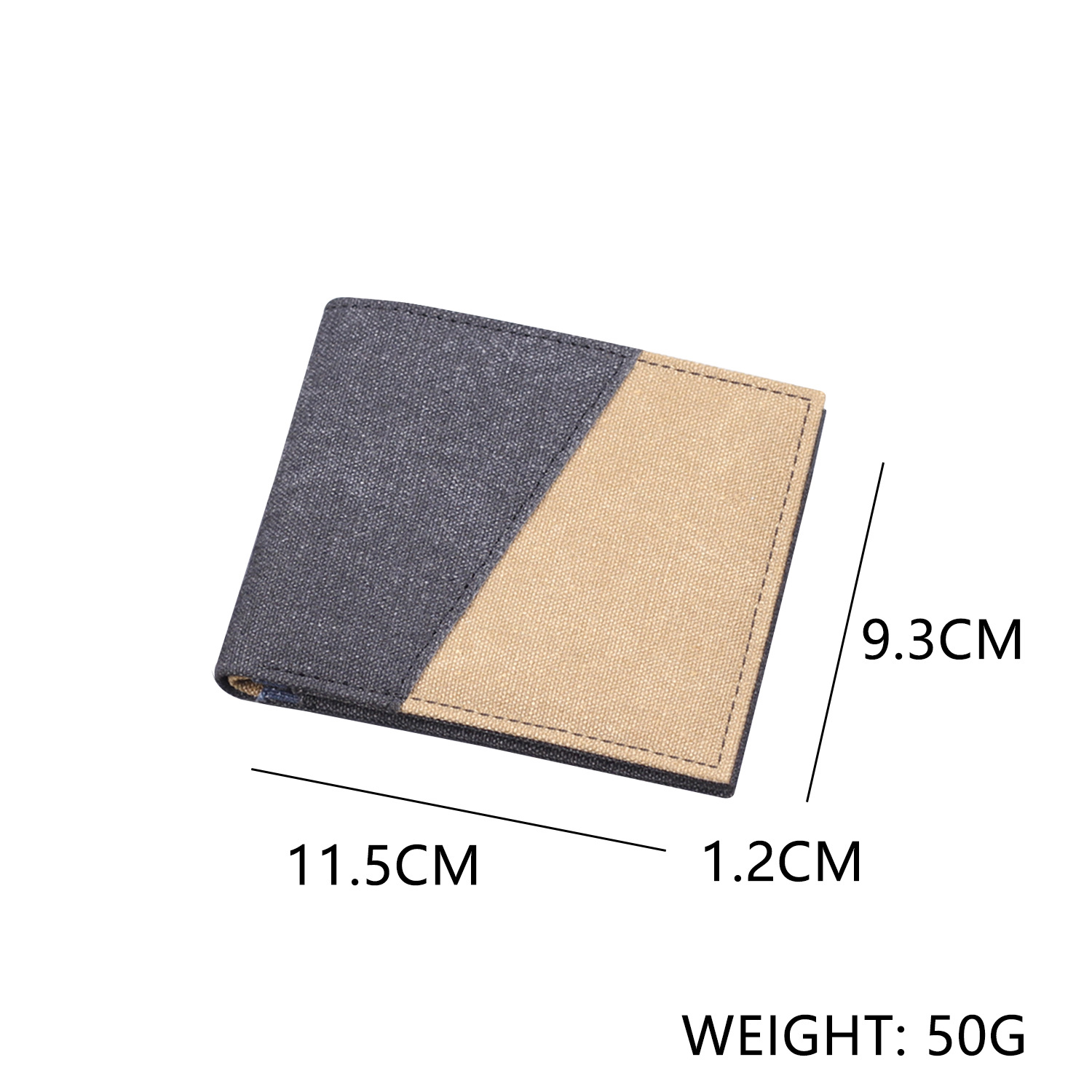 Canvas cartera corta cartera de denim para hombres cartera de tela suave nuevo producto cartera de cuero para hombres cartera de tarjetas en un hombre 9 tarjetas