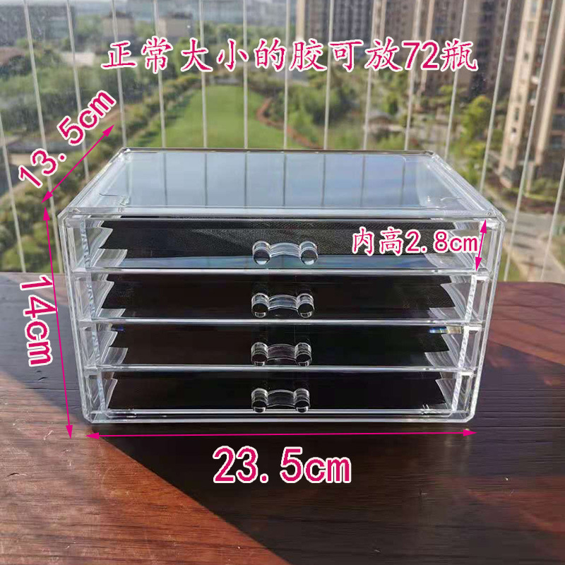 和風缶詰接着剤収納ボックスチェック柄ネイルアートドリルジュエリー引き出しオーガナイザーネイルアート用品デスクトップオーガナイザー