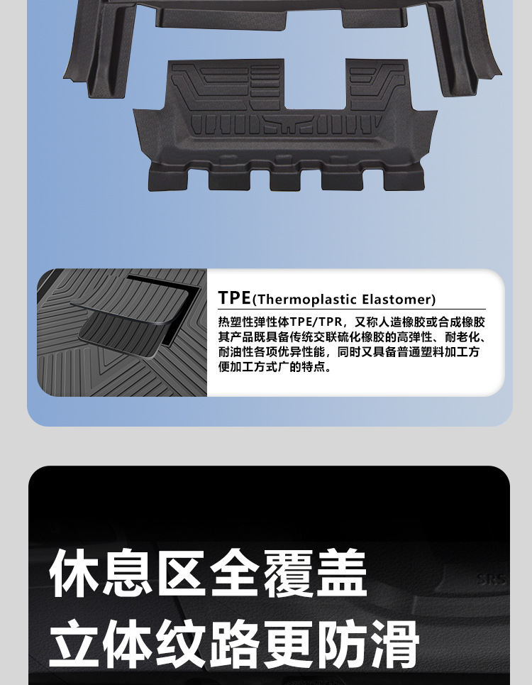 Suitable for Chery 23-26 Models Tiggo 9 Five-Seater and Seven-Seater C-Dm Full Surround Tpe Car Floor Mats and Carpets