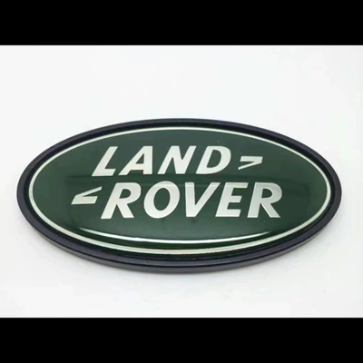 Car logo car logo tail logo middle net logo - silver-letters-on-green-background-silver-base