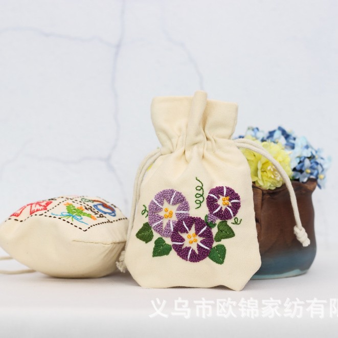 Directo de fábrica bordado Europeo DIY hecho a mano bolsita bolsa de cordón al por mayor Dragon Boat Festival