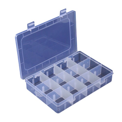 24 grids to 12 grids transparent plastic box hardware accessories heat shrinkable tube terminals jewelry toy packaging storage box