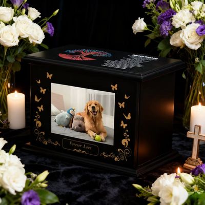 goods in stock Cross border large Dogs Dogs wooden  Cinerary casket Pets Coffin funeral and interment Kitty Dogs animal Yearning