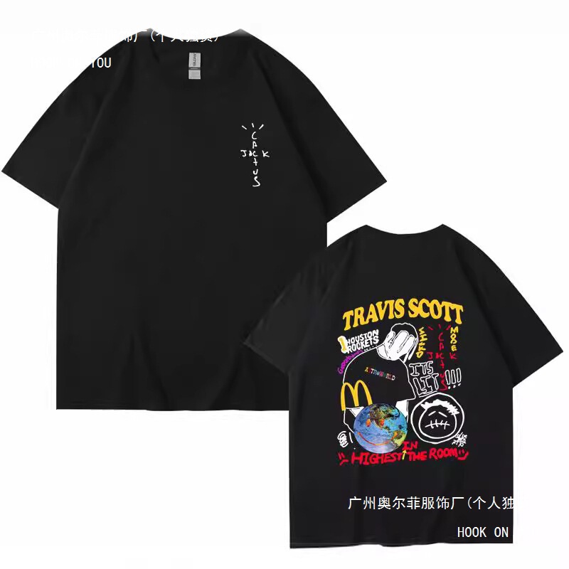 [European Code Cotton T] Cactus Jack T-shirt Rocky Graphic Men's T-shirt