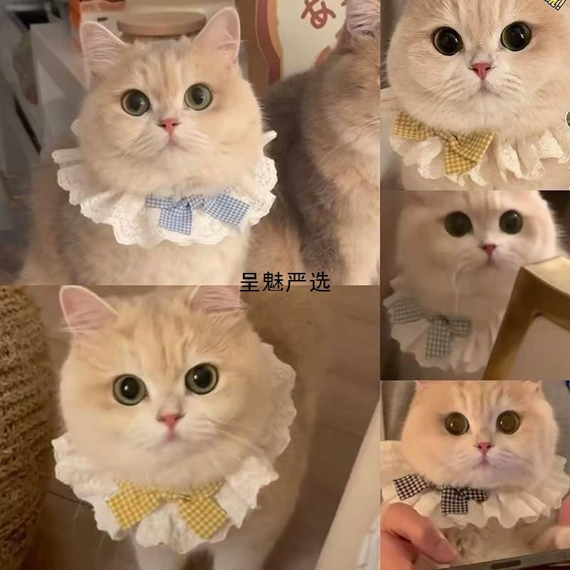 Мятный нагрудник для кошек, полотенце для слюны, шарф для собаки, милый нагрудник для кошек, милый декор для домашних животных, бант.