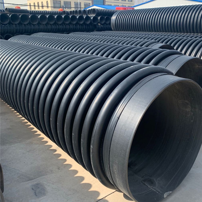 HDPE增强缠绕结构壁B型管 克拉管 库存充足 市政排污管排水管