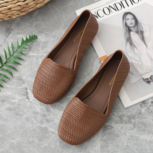 New Korean breathable sandals, four-season women's flat shoes, shallow slit casual single-layer shoes, nurse's pregnant women's shoes, dancing shoes