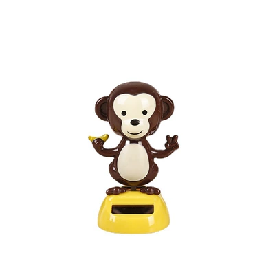 Solar-Powered Bobblehead Car Interior | Car ornaments