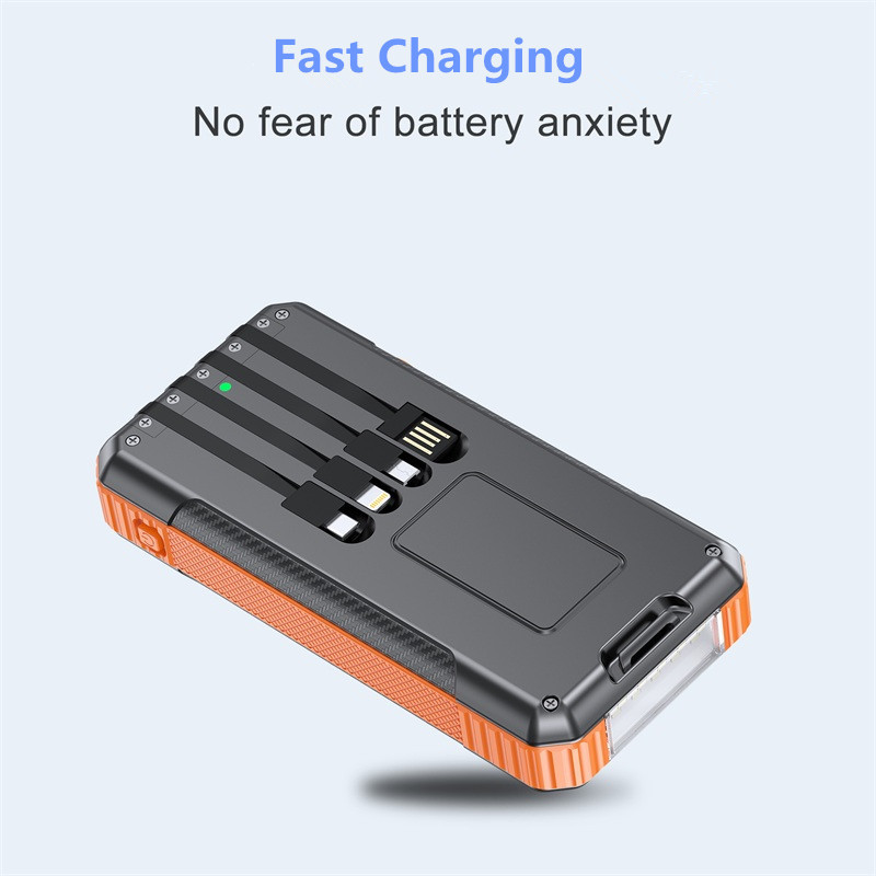 The new 22.5W fast charging solar charging treasure 33800mAh4 mobile power supply with fast charging line The new 22.5W fast charging solar charging treasure 33800mAh4 mobile power supply with fast charging line