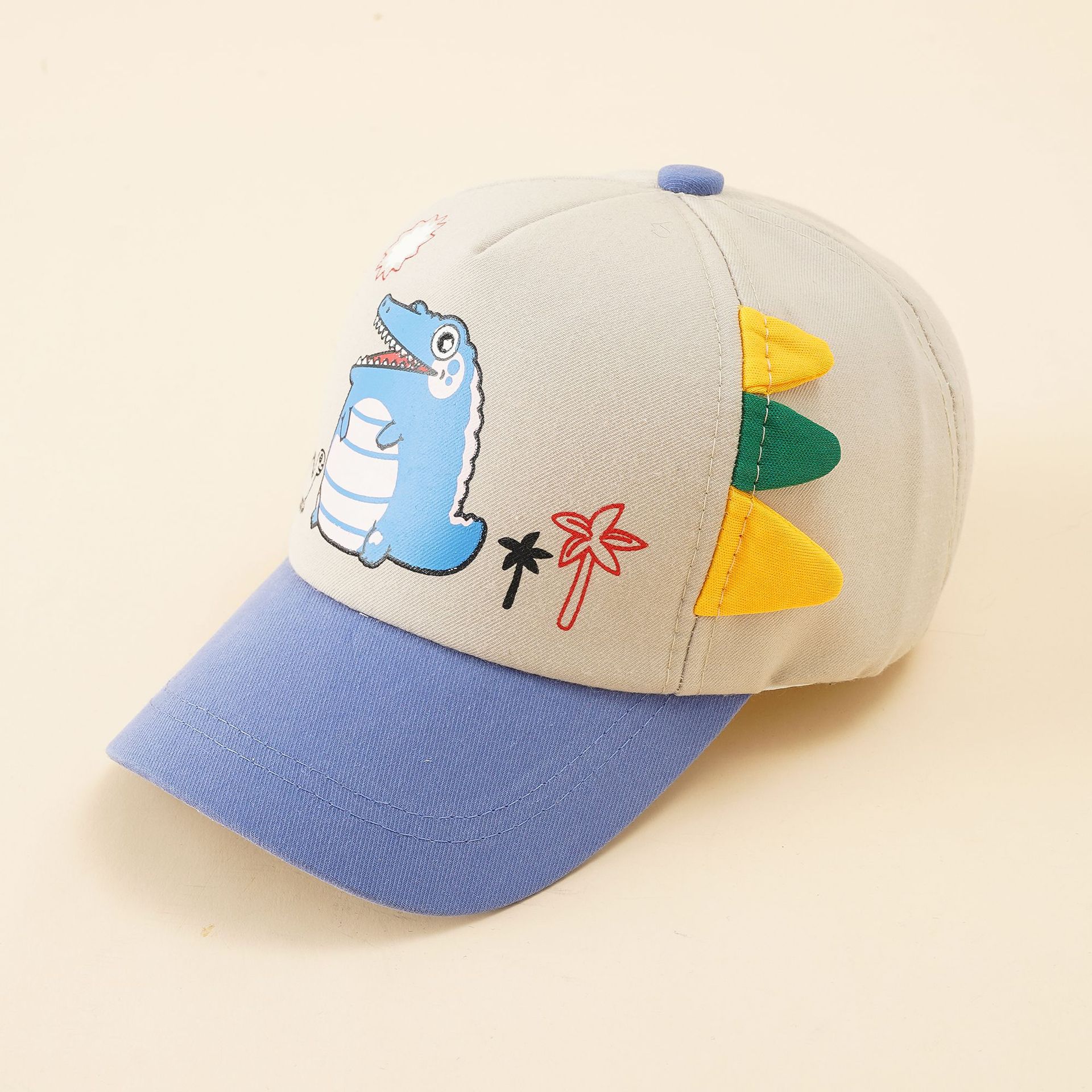 Sombrero DE LOS NIÑOS impreso dibujos animados pequeño dinosaurio gorra de béisbol para hombres y mujeres lindo sombrero de sol simple moda gorra de pico para primavera y verano