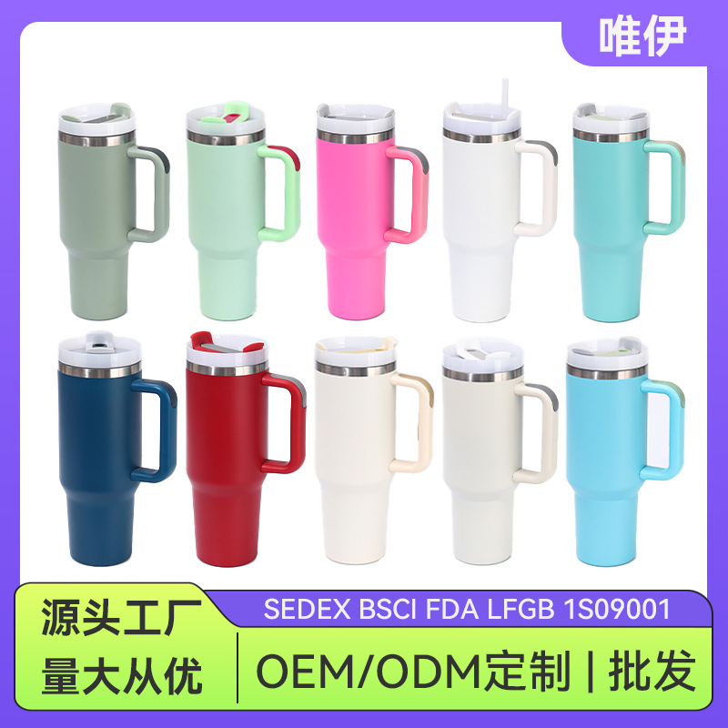 Gran capacidad de segunda generación 30oz mango taza de automóvil aislamiento térmico aislamiento frío taza de paja portátil 304 taza de hielo de acero inoxidable