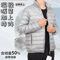 OEM мужской пуховик LOGO индивидуальный воротник-стойка Короткий Повседневный Пуховый комбинезон с длинным рукавом Оптовая обработка
