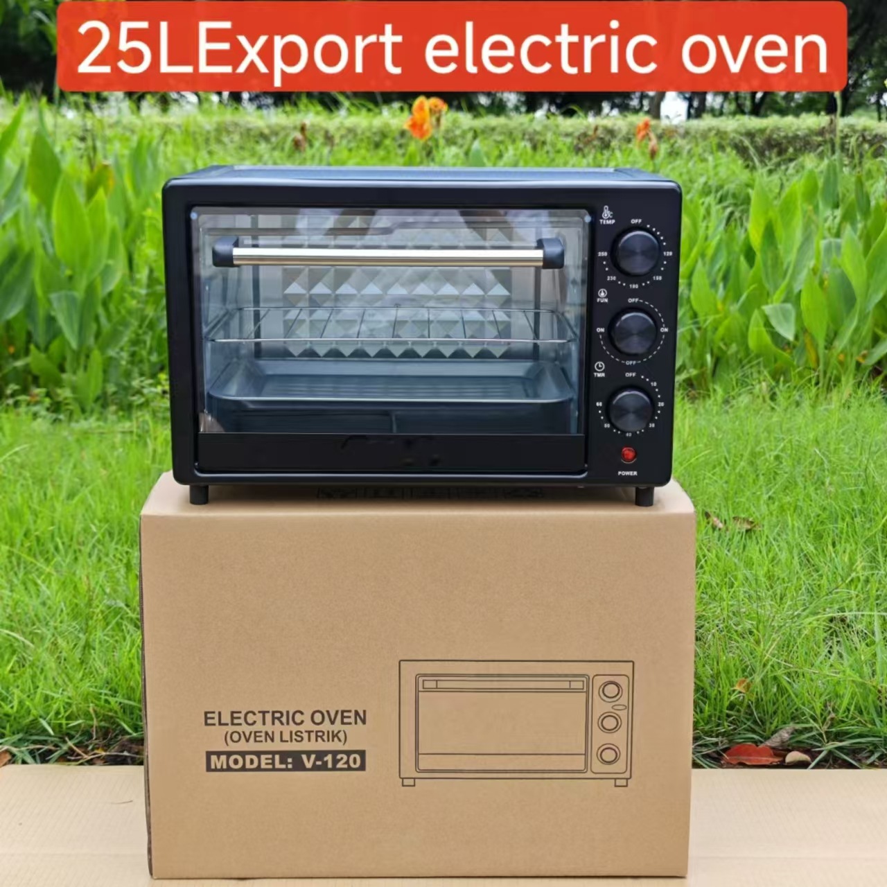 25L Oven Multi-Functional Small Double-Layer Baking Oven 12L Oven~25L Large Capacity Electric Oven with Cross-Border Voltage Adaptation