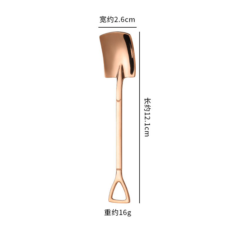 Creativo 304 de acero inoxidable sandía pala cuchara Internet celebridad mini hierro cuchara helado pala tenedor traje trabajador pala