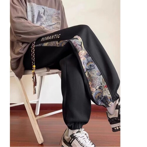 Men's Autumn/Winter Casual Sports Pants, 2025 New Arrival, Autumn Style, Loose-Fit Drawstring Sweatpants for Teens, Trendy