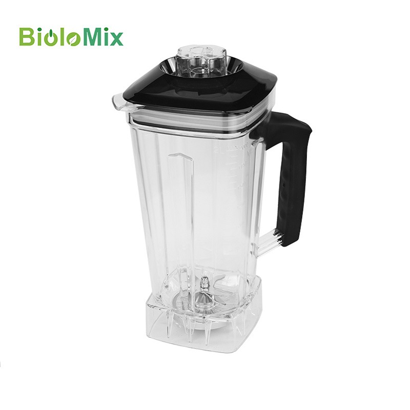 Mezclador de pared rota 2L taza de plástico con cuchillo y cubierta adaptada a BioloMix T5200 / T5300, etc.