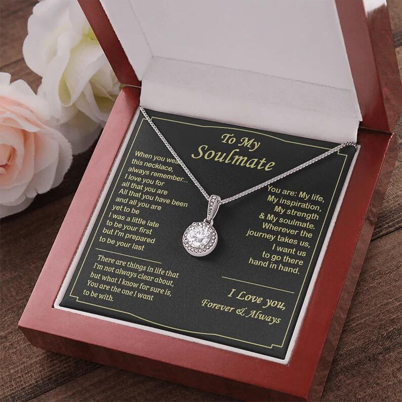 200g Weight Artificial Diamond Inlay Material Pendant Necklace Classification Luxurious Round Metal Inlay Artificial Diamond Women's Pendant Necklace
