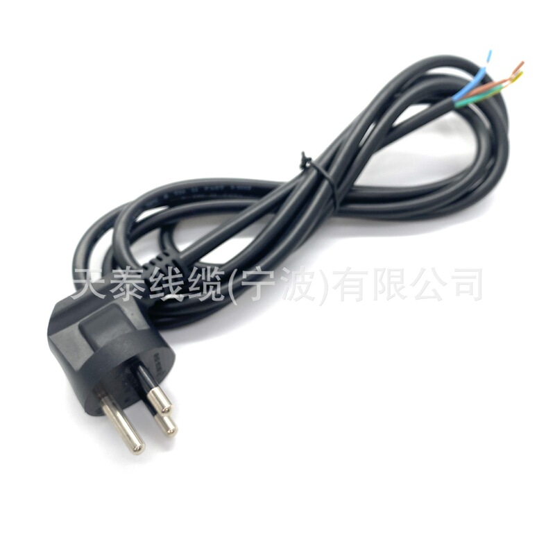 Thai Single Bare Tail Plug Wire Three Core Thai Gauge Power Plug Thailand Three Round Pin Elbow Power Cord