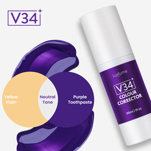 Cross-border new V34 purple tooth cleaning gel toothpaste tooth cleaning Oral Care Repair Gel 30ml