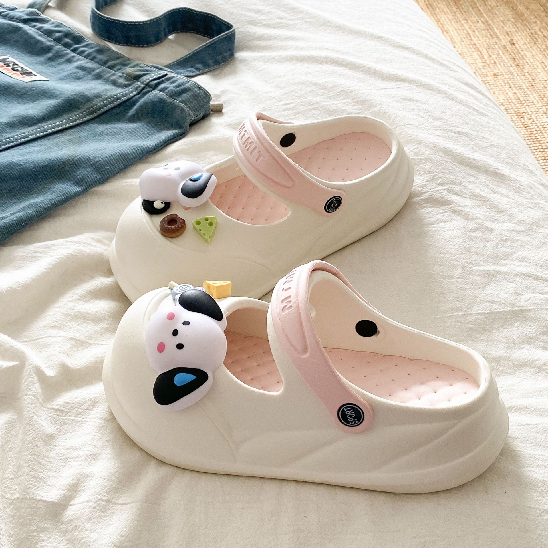 흰색과 분홍색 · 말문이 막힌 개