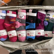 大脚板女士中老女袜中筒袜子保暖不勒脚款式颜丰富地摊批发货源