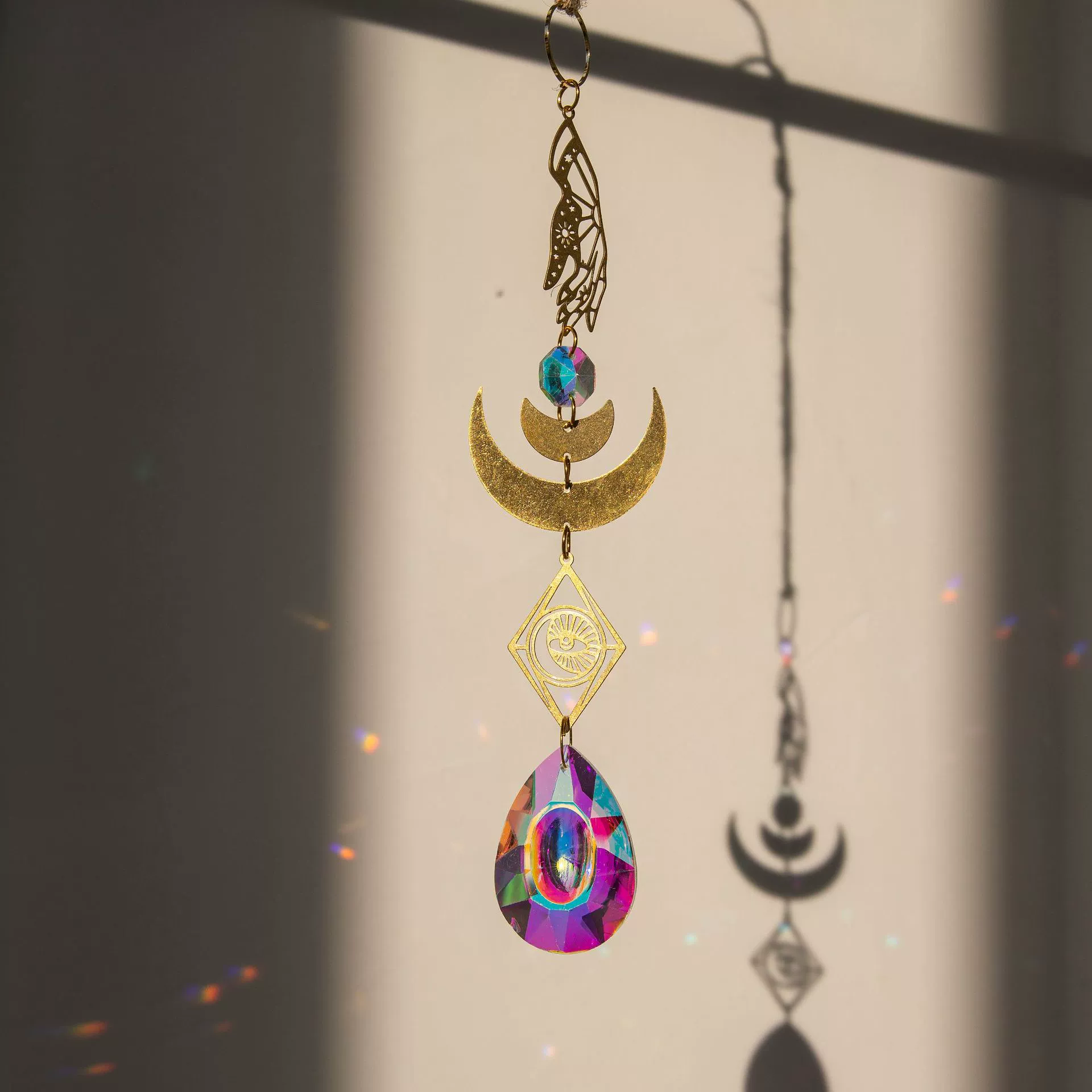 Style Simple Lune Cristal Blanc Cristal Pendentif display picture 2