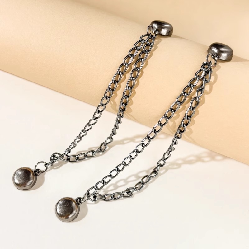 Esquina de la camiseta, peldaño apretado, artefacto corto, botones de nudos, mangas fijas, pantalones fijos, pies, cadena anti-flip, botones de succión magnéticos