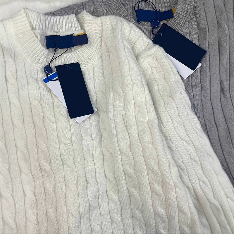 Можно отсканировать RL Rf реальный выстрел пони логотип теплая пара свитер женский вышивка с круглым вырезом свитер мужской осень-зима